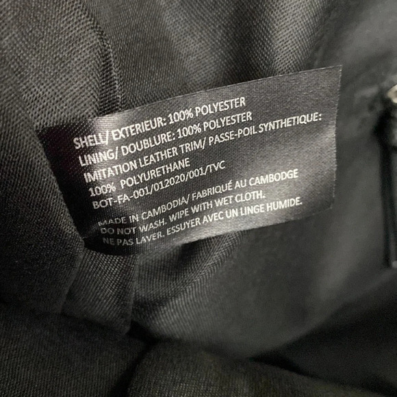 Botkier Bond Black Nylon Tote Bag Purse Tote Cleanable New with Tags fabfitfun - Picture 7 of 8